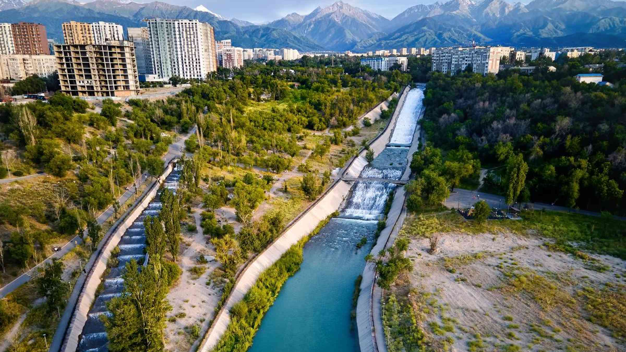 Aerial  view, Almaty, Kazakhstan